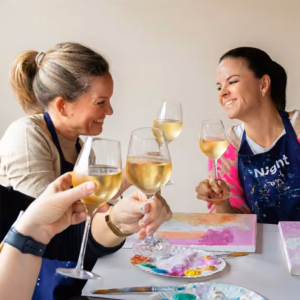 Wine & Paint: Struktur Abstrakt - K22 Restaurant & Café