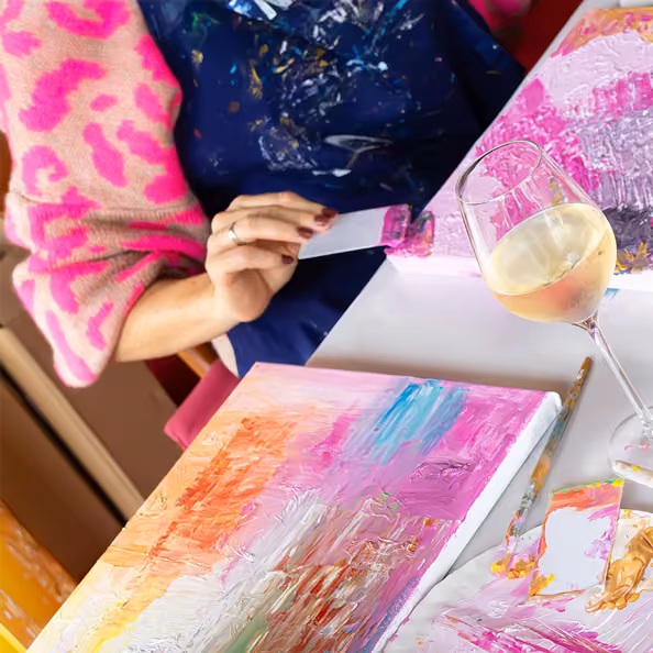Wine & Paint: Struktur Abstrakt - K22 Restaurant & Café