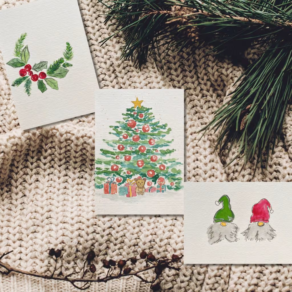 Aquarell: Weihnachtskarten - B&B HOTEL Bonn-City