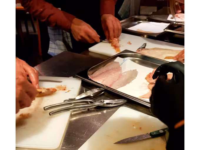 Kochkurs Fisch in der Kochschule Sonja Lenz in Stuttgart-Hedelfingen
