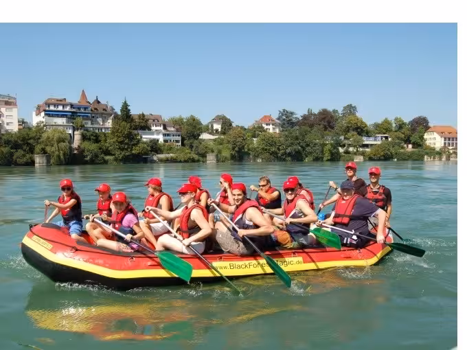 Rafting am Rhein