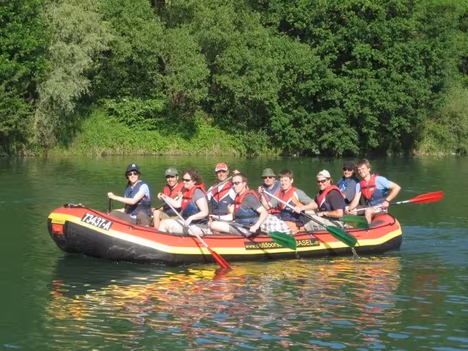 Rafting am Rhein