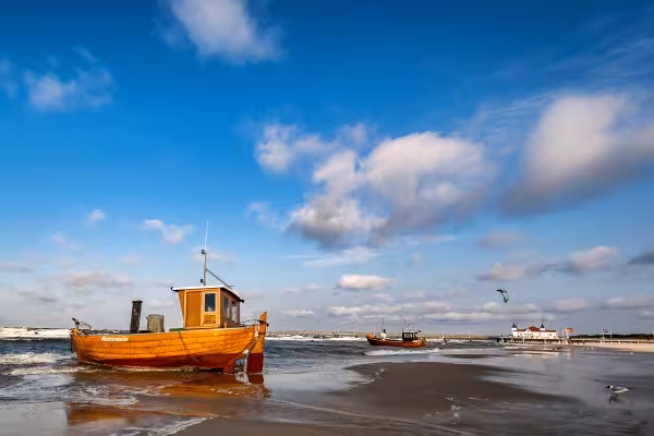 Fischerboot am Ahlbecker Strand