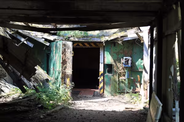 Zugang zum Bunker.