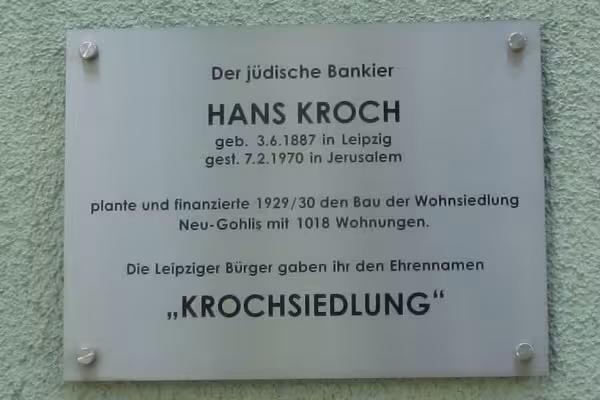 Hans Kroch gab als maßgebliche Initiator der Siedlung seinen Namen.
