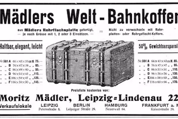 Die berühmte Kofferfabrik von Anton Mädler hatte ihren Standort in Lindenau.