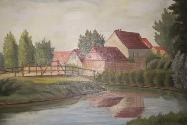 Das Gutshaus von Schleußig als Mittelpunkt des Dorfes.
