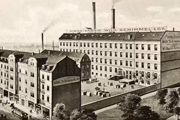 Die Stötteritzer Schimmel-Werke für Musikinstrumente um 1914