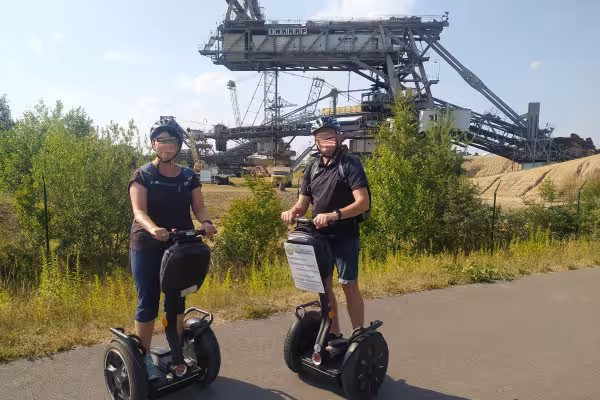 Störmthalersee Tour auf dem Segway vorbei am Bergbautechnickpark