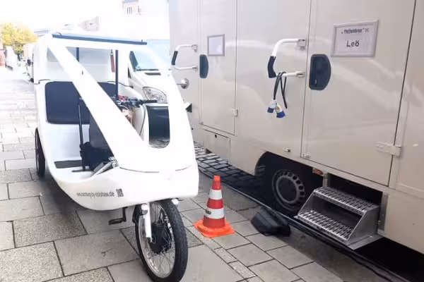 Die Pfefferkörner - Drehpause mit "Hamburg by Rickshaw"