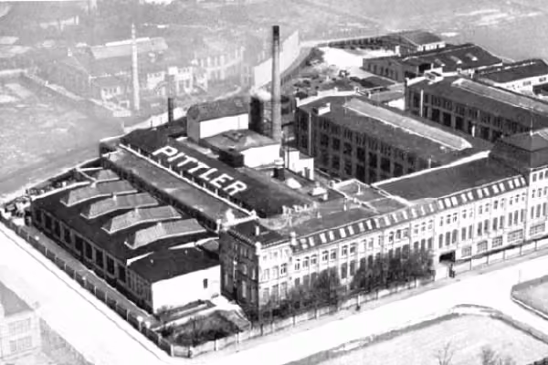 Die Werkzeugmaschinenfabrik Pittler AG war die größte Firma am Platz.