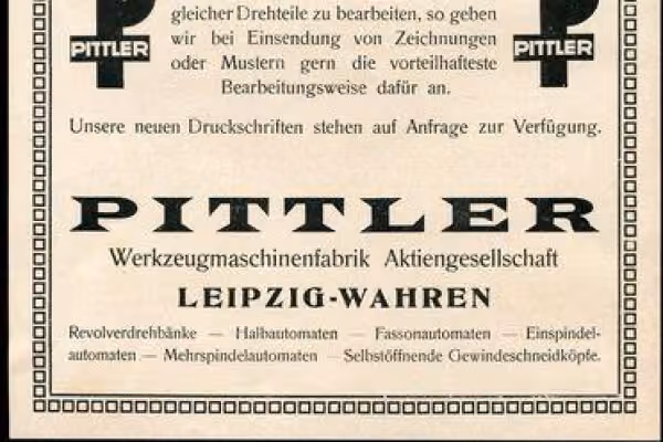 Pittler AG - Werbung um 1932.