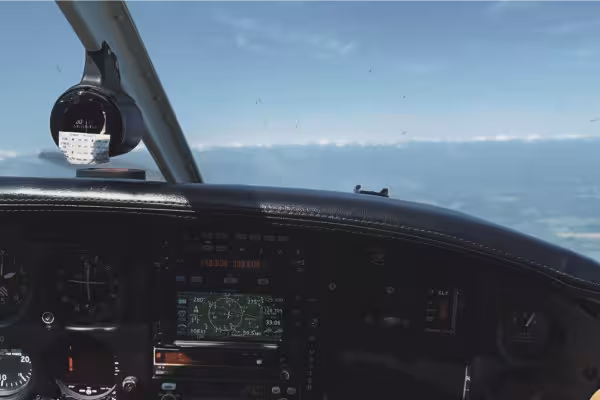 Ausblick aus dem Cockpit