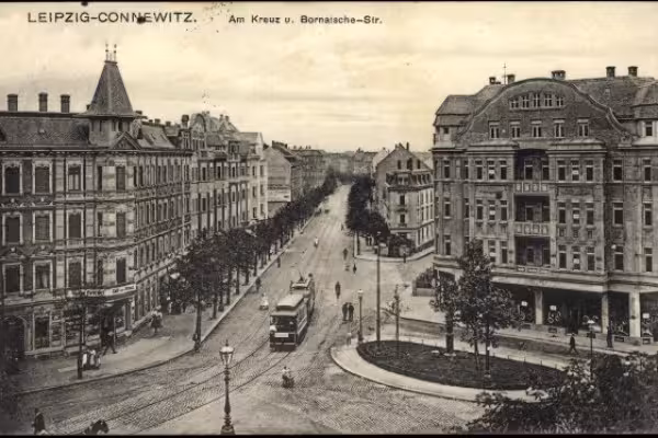 Das Connewitzer Kreuz um 1916.