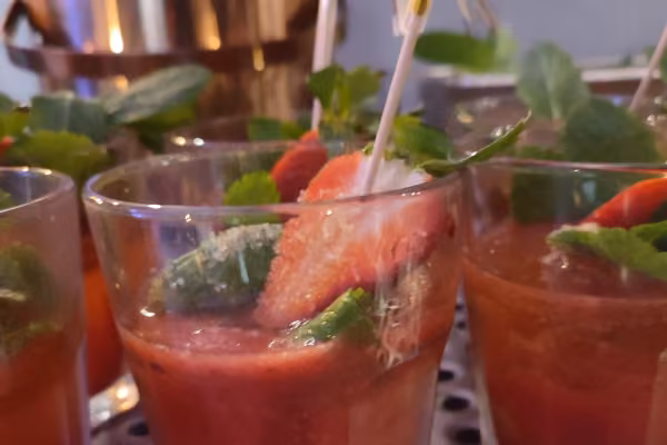 Erdbeer-Minz-Gin Tonic