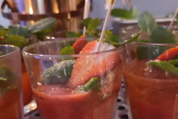 Erdbeer-Minz-Gin Tonic