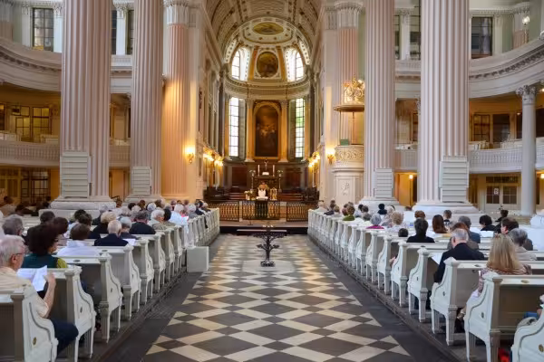 Die prachtvolle Nikolaikirche in Leipzig.