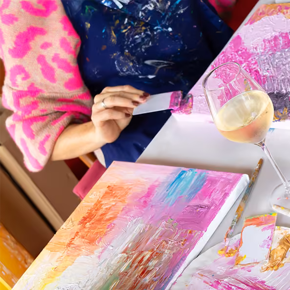 Wine & Paint: Struktur Abstrakt - Kurz & Kork Weinbar